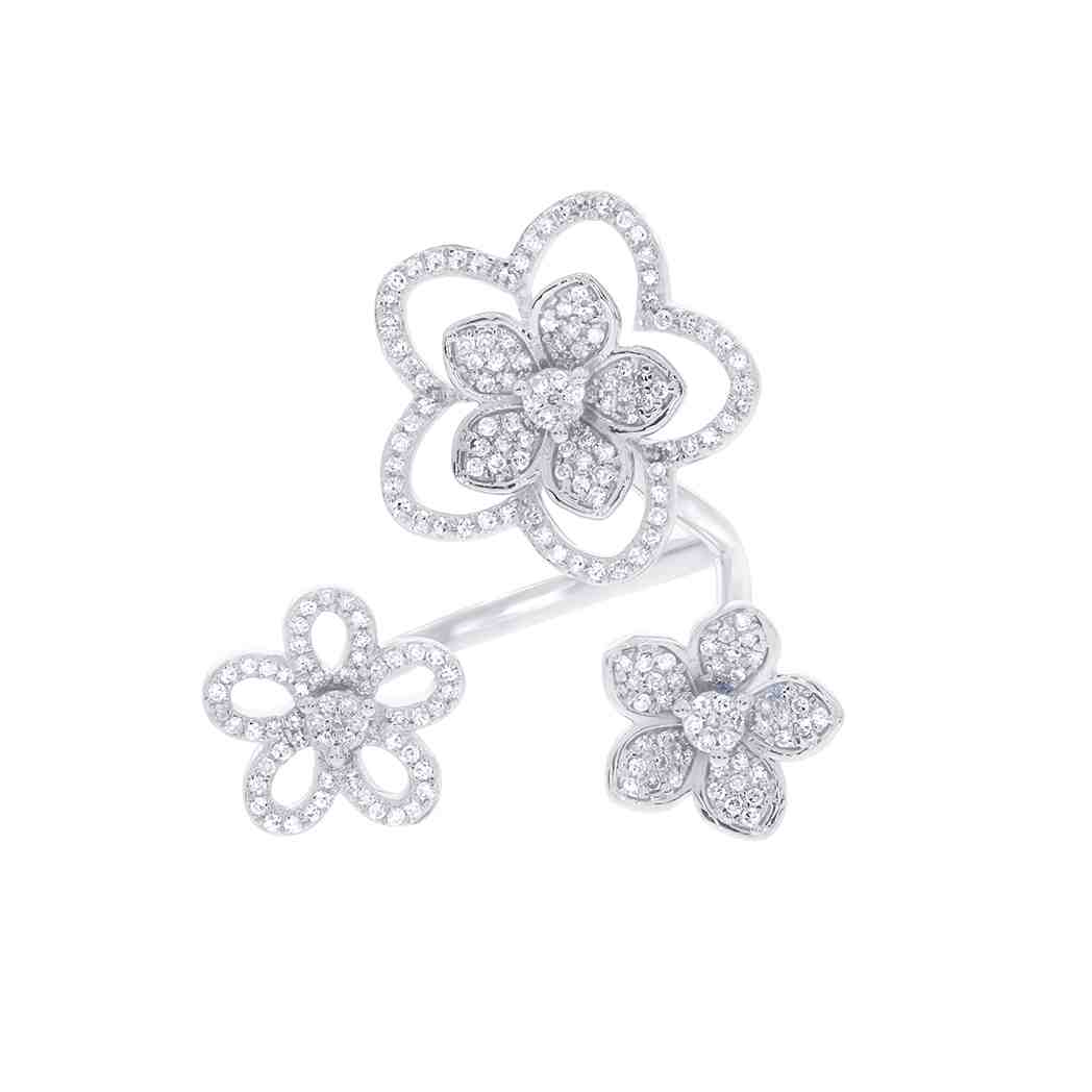 Flower Double Diamond Ring LR11494A